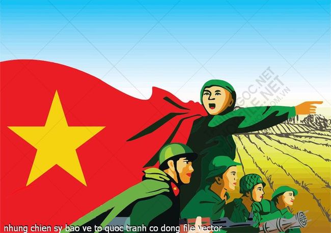 nhung chien sy bao ve to quoc tranh co dong file vector
